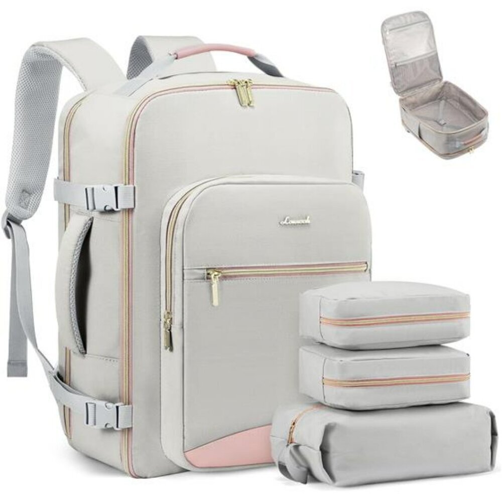 Carry On Travel Backpack 40L Airline Approved Laptop Bag with Packing Cubes